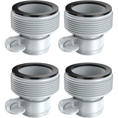 Adaptateur de Tuyau de Piscine, Lot de 4 Adaptateur pour Pompe, 32 à 38 mm Hose Adapter B Adaptateur Piscine pour Piscine Systèmes de Filtration