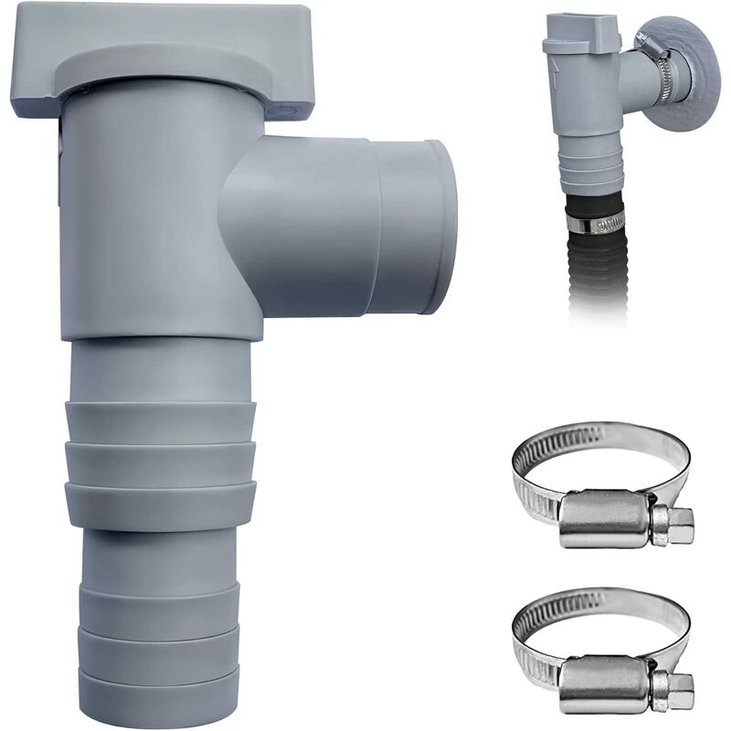 Lrapty - Adaptateur de tuyau de piscine,Vanne d'entretien/d'arrêt pour piscine pour raccords de tuyaux de 32 mm,1 vannes d'entretien/bouchon + 2