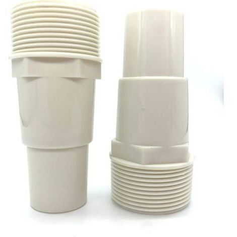 Adaptateur de tuyau de pompe de filtre de piscine 1 1/4"-1 1/2" filetage 1.5" connecteur de raccord PVC 417-6060 (lot de 2)