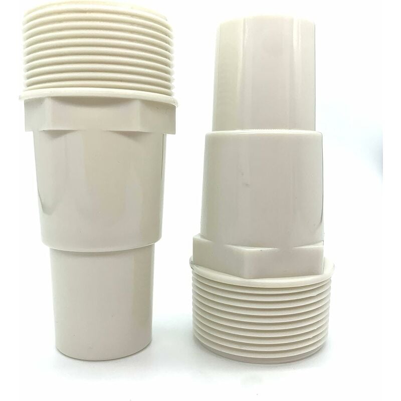 Adaptateur de tuyau de pompe de filtre de piscine 1 1/4"-1 1/2" filetage 1.5" connecteur de raccord PVC 417-6060 (lot de 2)