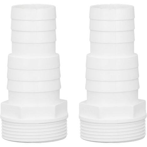Adaptateur de Tuyau de Pompe de Piscine, 2 pièces, Filetage mâle de 1 à 1/2 Pouces, Adaptateur de Tuyau de Filtre de Piscine en Plastique pour Remplacement