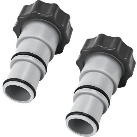 Adaptateur de tuyau de rechange Intex pour pompe avec filetage - Pour tuyau de 1,5 et 1,25 - Série A 25077RP 8 Gris Lot de 2