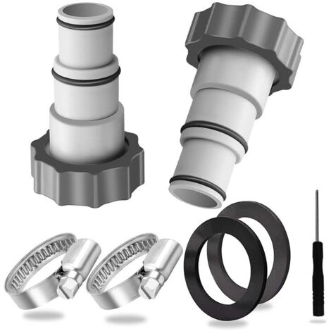 Adaptateur de Tuyau de Remplacement (avec Collier) pour Pompe à Raccord Fileté ARU Intex