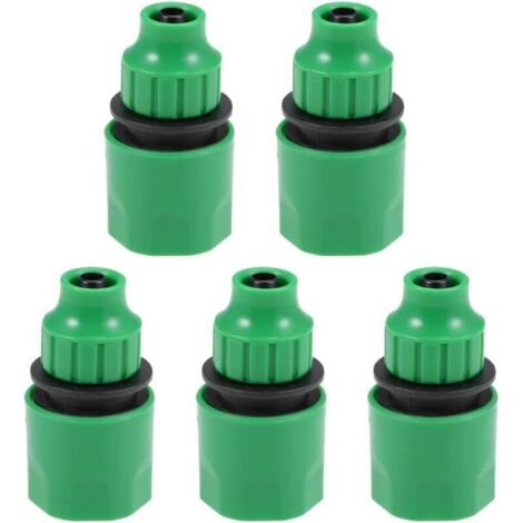 Adaptateur de tuyau de tuyau de connecteur rapide raccord de tuyau de diamètre intérieur de 8mm pour système d'irrigation de jardin 5 pièces