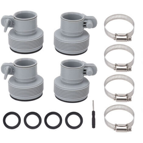 Adaptateur de tuyau de type B avec collier de remplacement pour pompes filetées Intex FIT ARU Pince de piscine de type B sur raccords Convertisseur Accessoire de piscine