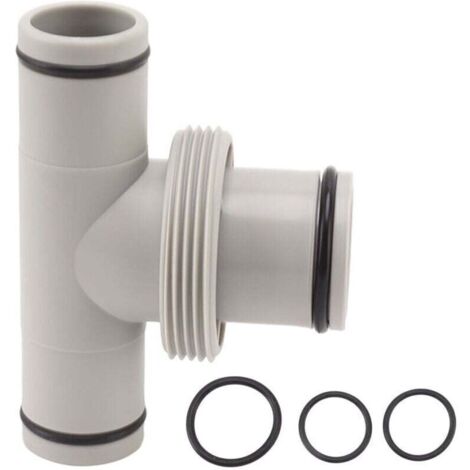Adaptateur de tuyau piscine 1,5" à 1,25" en PVC renforcé – raccord en T fileté pour pompe filtrante – lot de 1