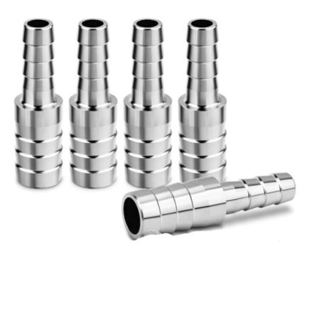 Adaptateur de tuyau réducteur en acier inoxydable 304 de 14 mm à 12 mm, 5 pièces, connecteur de tuyau réducteur, connecteur de refroidisseur intermédiaire pour eau et air