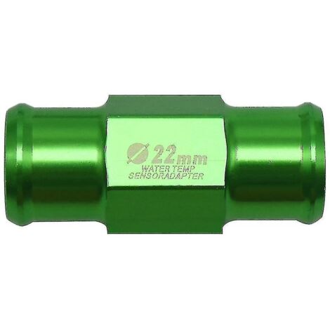 Adaptateur de tuyau universel 18/22 mm pour capteur de température d'eau de moto avec 2 colliers de serrage - Vert