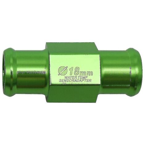 Adaptateur de tuyau universel pour capteur de température d'eau de moto 18/22 mm avec 2 colliers de serrage - Vert