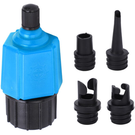 Adaptateur de valve de gonflage pour bateau, compresseur, convertisseur de valve de gonflage, adaptateur de pompe à air pour kayak, bateau gonflable, radeau, paddle (raccordement 1) Bleu-AquaForge
