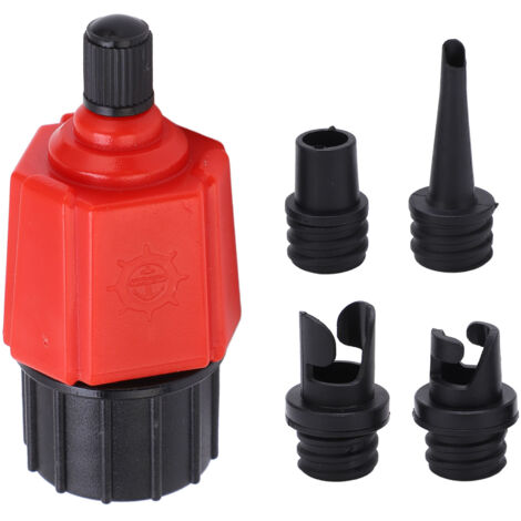 Adaptateur de valve de gonflage pour bateau, compresseur, convertisseur de valve de gonflage, adaptateur de pompe à air pour kayak, bateau gonflable, radeau, paddle (raccordement 1) Rouge-AquaForge