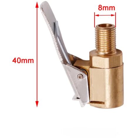 Adaptateur de valve de gonflage pour pneu de voiture, raccord de serrage, en laiton, 8 mm, pour pompe à air. Livraison directe.-AquaForge