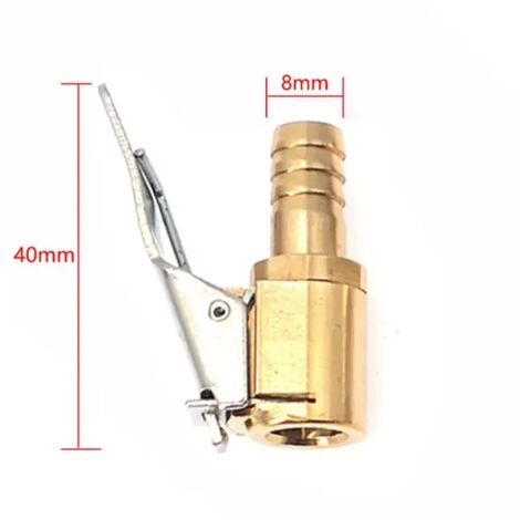 Adaptateur de valve de gonflage pour pompe à air de pneu de voiture, en laiton, 8 mm, pour pompe à air.-AquaForge