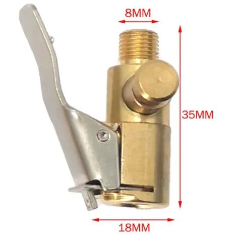 Adaptateur de valve de gonflage pour pompe à air de pneu de voiture, en laiton, 8 mm, pour pompe à air.-AquaForge