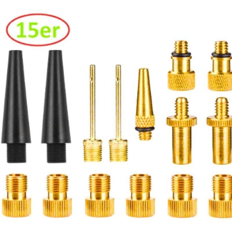 Adaptateur de valve de vélo Adaptateur de valve de vélo 15 pièces, aiguille de pompe à bille, adaptateur de valve de vélo de pompe à air standard, etc