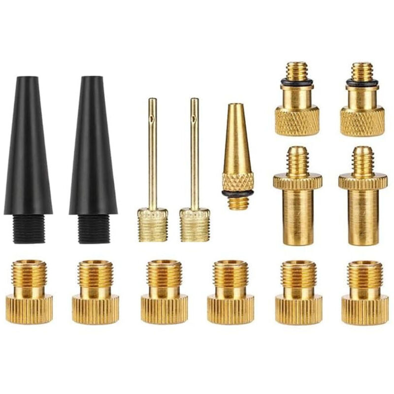 Adaptateur de valve de vélo, kit de valve de vélo de qualité supérieure, tous les adaptateurs de valve SV AV DV Dunlop Valve de voiture Valve