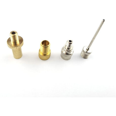 Adaptateur de valve pour pompe à vélo en 4 pièces, aiguille et gonfleur pour ballons de basket, de football et de volley-ball-AquaForge
