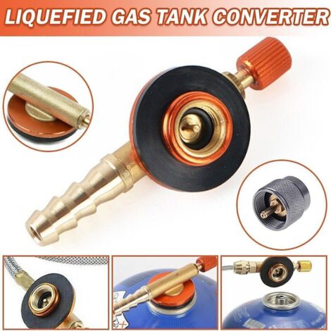 Adaptateur de valve pour réchaud à gaz de camping, tuyau et régulateur, recharge de propane