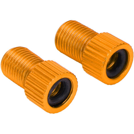 Adaptateur de Valve Vélo Presta-Schrader, 2 Pièces Résistantes pour Pompe à Air, Équipement Cyclisme Montagne Doré