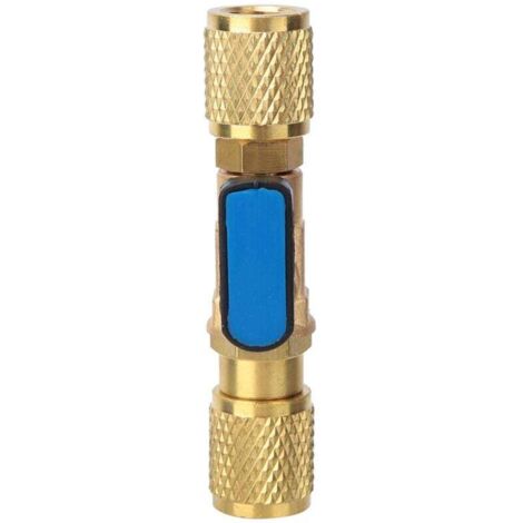 Adaptateur de vanne à boisseau sphérique de réfrigération en laiton Connecteur de vanne à boisseau sphérique de réfrigérant G1/4''