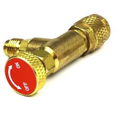Adaptateur de vanne pour réfrigérant de climatisation R410a, raccord mâle SAE 1/4" vers femelle SAE 5/16", vannes de régulation de débit pour tuyau de charge.