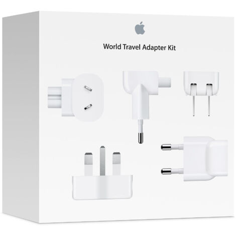 Adaptateur de voyage blanc avec 7 adaptateurs secteur – Compatible avec iPhone, iPad, MacBook – Pour recharger dans le monde entier - Y584901