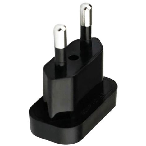 Adaptateur de Voyage EU Europe pour Prises Américaines 250V - Noir - Convertisseur de Prise US vers UE