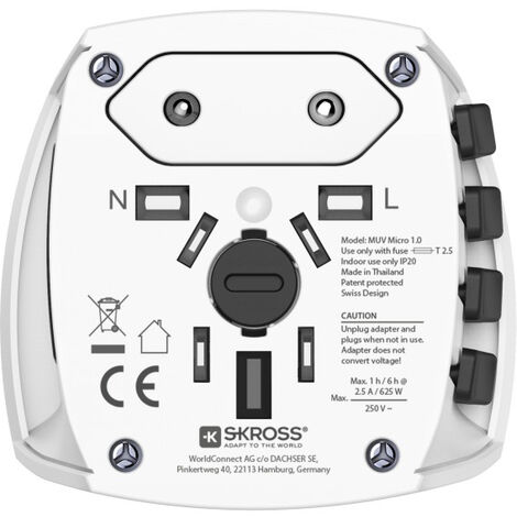 ADAPTATEUR DE VOYAGE ''MUV MICRO'', 2 PÔLES HAMA