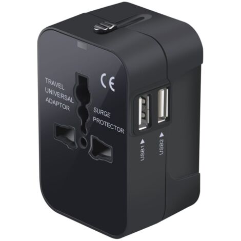 Adaptateur de Voyage, Prises Europe avec 2 Prise électrique USB