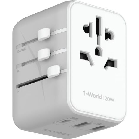 Adaptateur de Voyage Universel Adaptateur Prise Universelle PD 20W avec Adaptateur Universel France vers USA UK Allemagne Australie Chine Japon