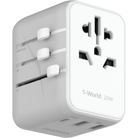 Adaptateur de Voyage Universel Adaptateur Prise Universelle PD 20W avec Adaptateur Universel France vers USA UK Allemagne Australie Chine Japon