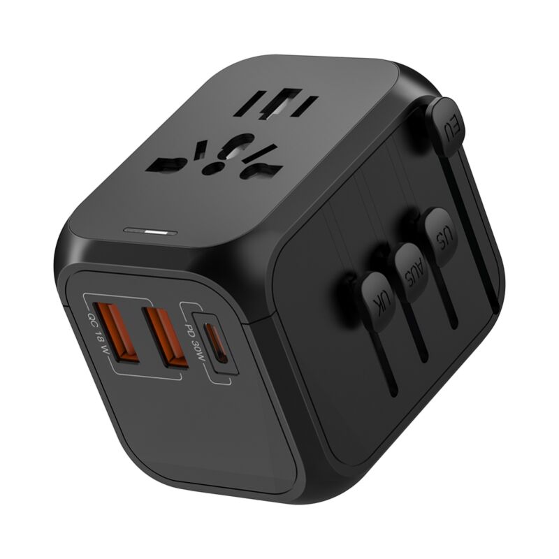 Sjqka - Adaptateur de voyage universel universel avec PD20W, 2 usb, 1 usb c et 1 prise secteur, adaptateur de prise international pour l'Allemagne,