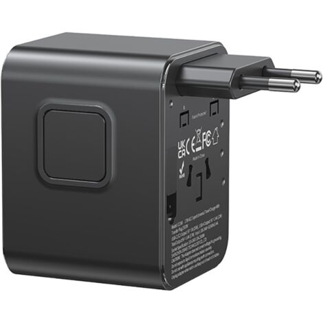 Adaptateur de voyage USB-C/USB-A 17 W USAMS Noir