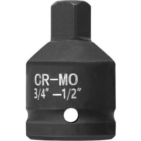 Adaptateur d’embase à percussion 3/4" femelle vers 1/2" mâle en acier chrome-molybdène, réducteur de carré d’entraînement pour perceuse à percussion, clé dynamométrique et cliquet