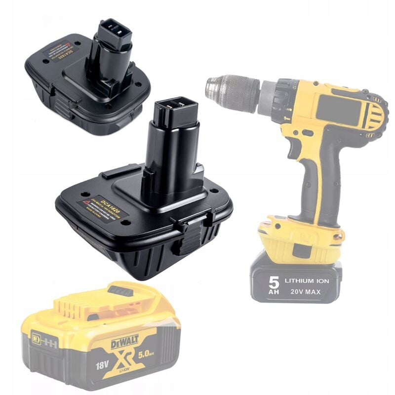 Adattatore Dewalt DC9096 per batteria Dewalt (DCA1820) nero