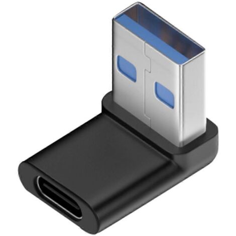 Adaptateur d'extension coudé à 90 degrés USB 3.0 mâle vers Type C femelle USB CE-