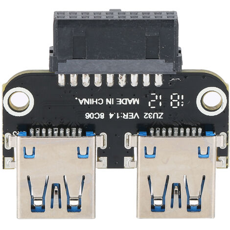 Adaptateur d'extension USB femelle 19 broches / 20 broches vers USB femelle USB 3.0 interne