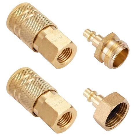 Adaptateur d'hivernage, adaptateur de sortie d'eau fileté pour tuyau d'arrosage de 3/4 pouce avec raccords d'air femelles NPT de 2 1/4 pouces