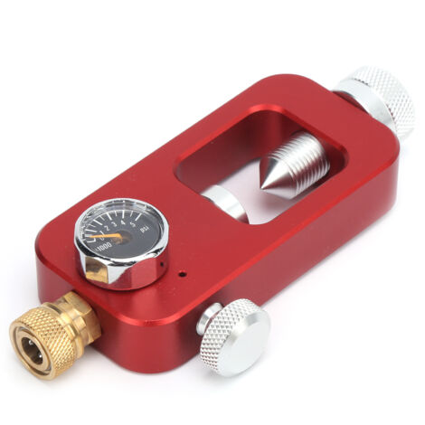 Adaptateur DIDEEP pour Bouteille de Plongée, Connexion Grand/Petit Réservoir 8MM avec Manomètre 0.5L 1L Rouge