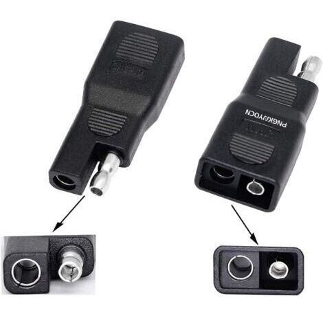 Adaptateur d'inversion de polarité SAE, connecteur d'extension Solaire à déconnexion Rapide SAE mâle à SAE Femelle pour Automobile, Batterie de Panneau Solaire (Paquet de 2)