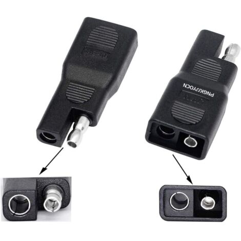 Adaptateur d'inversion de polarité SAE, connecteur d'extension Solaire à déconnexion Rapide SAE mâle à SAE Femelle pour Automobile, Batterie de Panneau Solaire (Paquet de 2)-LIAIKI