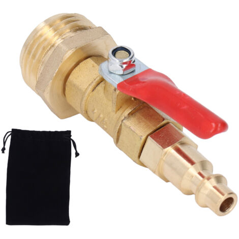 Adaptateur d'irrigation laiton pour camping-cars et yachts - Raccord rapide mâle 1/4 po, filetage GHT mâle 3/4 po