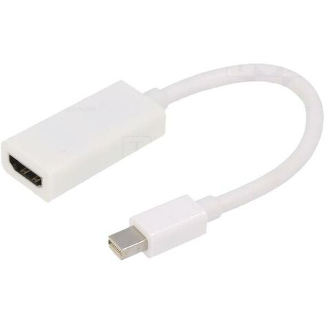 Adaptateur DisplayPort 1.2 HDMI 1.3 femelle Mini DisplayPort prise male Full HD 0.15m - blanc