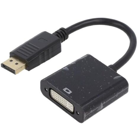 Adaptateur DisplayPort vers DVI-I 10cm noir