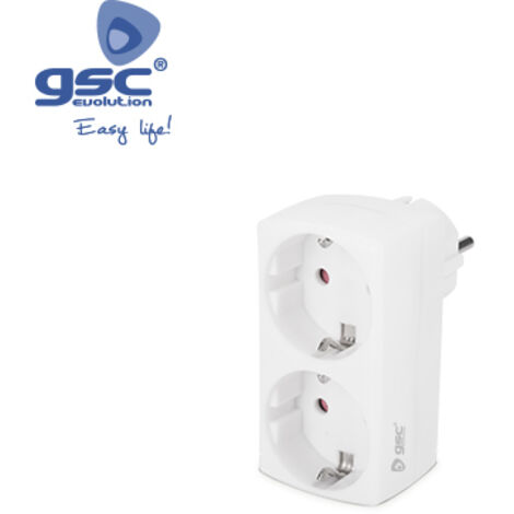 Adaptateur double sortie schuko en ligne GSC 000203365