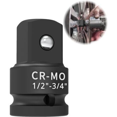 adaptateur douille 1/2 auf 3/4, acier chrome - molybdène(CR-MO), reducteur carre, raccord douille, adaptateur cliquet, coffret douille