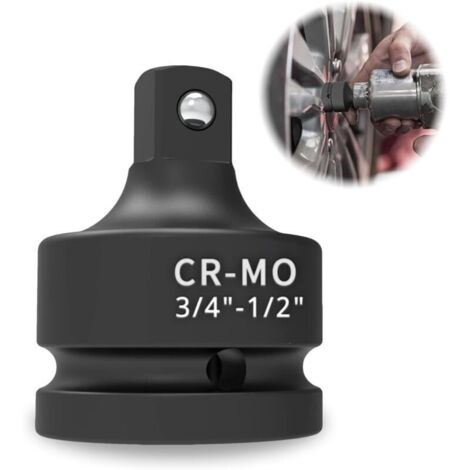 adaptateur douille 3/4 vers 1/2, acier chrome - molybdène(CR-MO), reducteur carre, raccord douille, adaptateur cliquet, coffret douille (3/4 auf 1/2)
