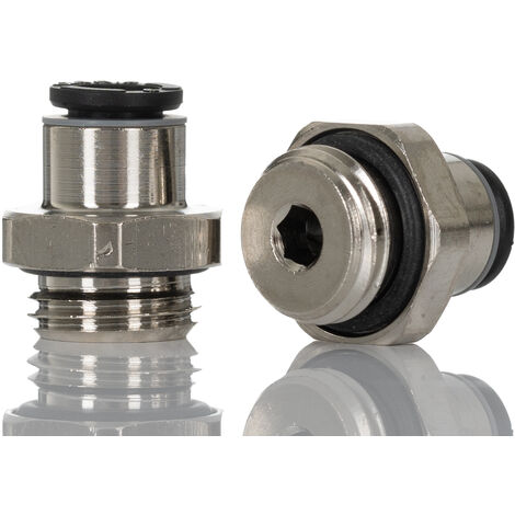 Adaptateur droit fileté hydraulique Legris LF3000 vers Enfichable 6 mm G 1/4 Mâle ( Prix pour Paquet de 5 )