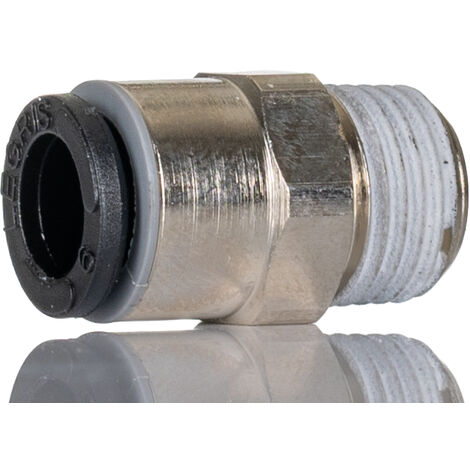 Adaptateur droit fileté hydraulique Legris LF3000 vers Enfichable 6 mm R 1/8 Mâle ( Prix pour Paquet de 5 )