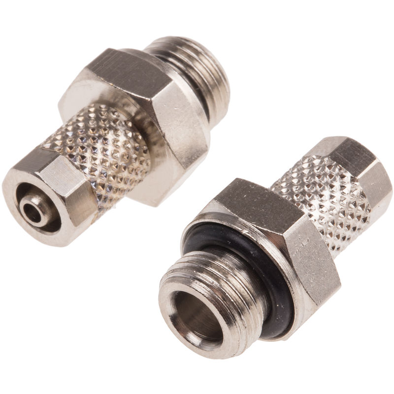 Adaptateur droit fileté hydraulique Rs Pro vers Enfichable, 5 mm g 1/8 Mâle ( Prix pour Paquet de 5 )